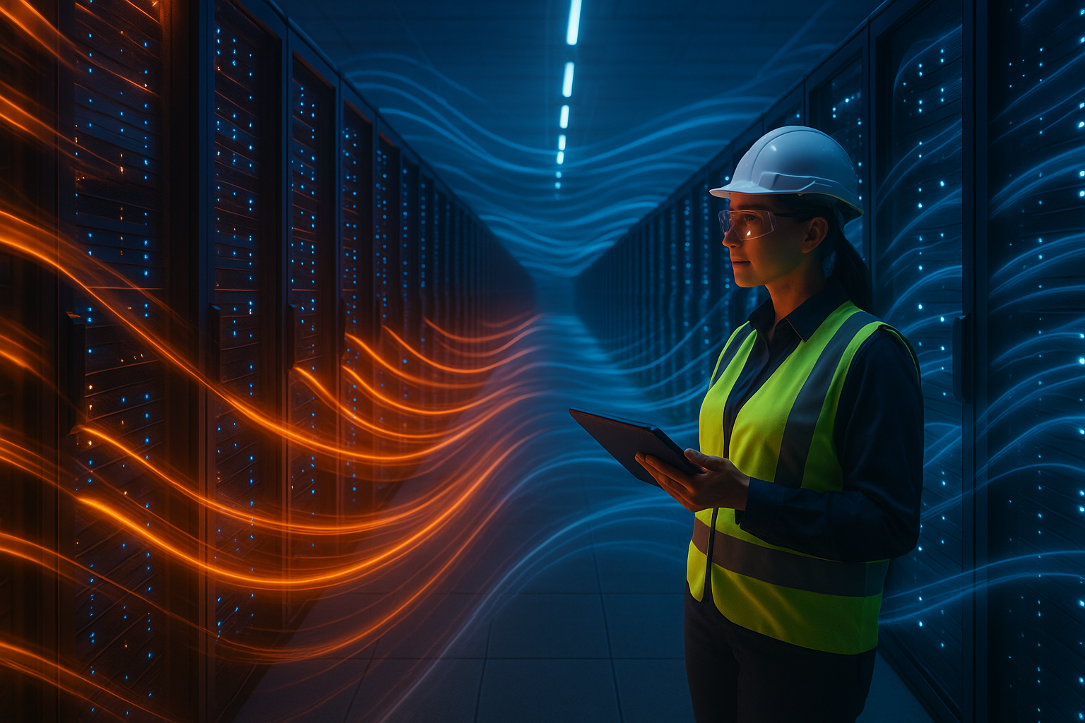 Tecnician Cooling Datacenter